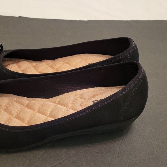 BLACK MOLECA LOW WEDGE STYLE FLAT SHOES - Picture 13 of 16